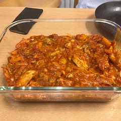 went a little bit off-recipe, but it was very nice!