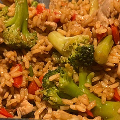 I didn’t do the pan part I got microwave broccoli and added the sauce to it later, tasted amazing!