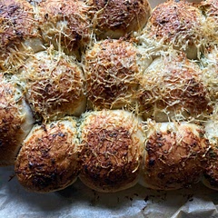 It’s best to split the dough and make 16 balls rather than 8 

Also you can top with garlic butter and cheese before cooking