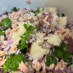 Perhaps too many onions. Still came out very delicious. Just enough salt and pepper.