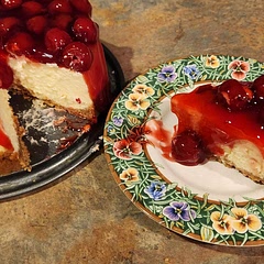 I forgot to add the flour, but cheesecake cooked in my Instapot is the absolute best.