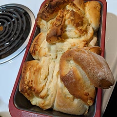 I don't have a Bundt pan but we use what we have. It still turned out amazing! 