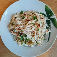 Today's dinner :) 
With home made pasta :) 
My hubby really liked it :) and of course me too ❤️