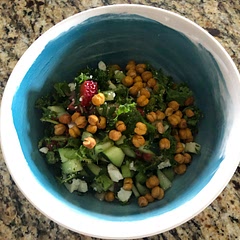 Great crunchy addition to my salad and would be good to snack on also.  It does take longer than 2 minutes to pinch off the chickpea skin for a full can as she states is worth the extra step.   I plan to make again and experiment with different spices.