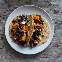 melted feta on the tortilla - was good. 