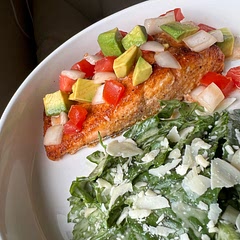Threw together for a quick lunch. Broiled in the oven rather than grilling but turned out great.