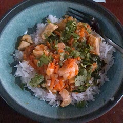 Very tasty. The carrots really shine! The brown sugar is a nice flare. 2 scoops was plenty. 3 scoops of curry paste is very spicy, but good for my tastes. The left overs won't last long!