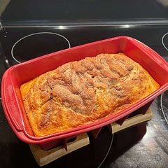 A terrific breakfast bread! Easy to make and a perfect complement to a cup of coffee or glass of milk.