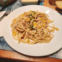 Great dish! For an uptake on it, possibly adding pancetta instead of bacon and a diced serrano pepper and back down on the crushed red pepper.  