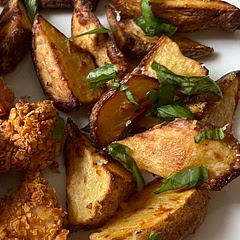 So crispy and tasty! Next time I’d add even more seasoning to be honest as the flavour was quite subtle but lovely, I’d just want even more of it! a They were cooked to perfection though and so easy to make.