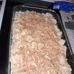 Was really good,  and fast to make with left overs.  Though I'm not a cheese person so I made it without cheese 