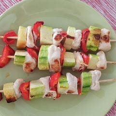 Ended up making them in the oven since skewers could not fit in my air fryer. Easy and great for hot summer day ( except the oven part 😂).