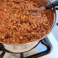 Tastes great! I used salt-free diced tomatoes, black beans, and reduced the salt.