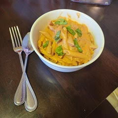 I added ground mild Italian sausage to the sauce as well as a little extra cream. I forgot to add the cheese at the end and it was still so good!