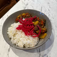This was a beautiful dish. I topped it with some pickled onions. I would absolutely make again!
