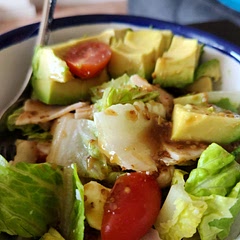 Had to use Applegate Oven-Roasted Turkey Breast instead of chicken, and no onions due to an allergy. The dressing was amazing!