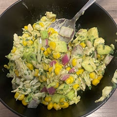 Added garlic and onion powder! Serving size is EXTREMELY SMALL! We made 9 servings and it made 2 bowls of food, it was dinner for my husband and I one night. Hoping to have left overs but had none😭 would be a go to in larger servings