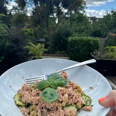Surprisingly filling and delicious. Thin slicing the courgette with food processor really helped and good quality tuna in oil