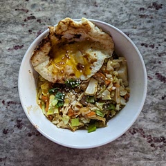 Easy and delicious. 

subbed mango chutney for apricot marmalade
added pepper flakes to egg 

feels like it's missing something but I can't place it...would make again! 
