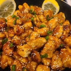 Super easy. I put less lemon. Can double the sauce if you want more sauce. 