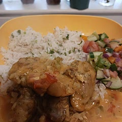 This was really yummy. I halved the cayenne because of my daughter however it would be soo much better if I hadent we love spice! I ran put of turmeric so used curry powder which is why it's darker. Still came out good