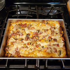 We Love this recipe! Made a few changes: used 1 lb turkey sausage, 1 tbsp. Italian seasoning, and diced tomatoes instead of whole. And a little extra cottage cheese. 