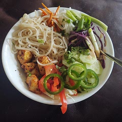 Lots of veggie prep but if you incorporate it with a meal prep day this is a snap to put together and refreshing summer meal.  We did chicken in place of tofu and prepared it in an air fryer 