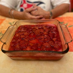 Made this for my cousins birthday, and the family absolutely loved it! It was a great alternative to a traditional store-bought cake. When I make this again, I am curious to try using unflavored gelatin powder instead of the cornstarch. I think it might give it that nice jiggly, silky texture without the slight graininess of the corn starch. Overall, definitely “ super sexy”!! 🍓