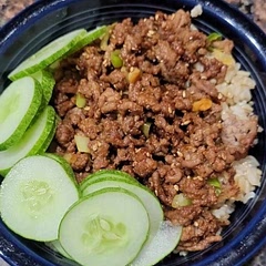 I made two small changes.  I added some goguchang paste for more spice and that authentic Korean flavor and added some fresh cucumber slices for some freshness.  This was a real winner
