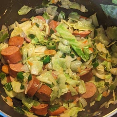Had to swap the pepper for 3 serrano's and added sausage to make it a main dish and it turned out good. If you don't want it spicy just one will be good