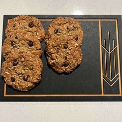 This recipe gets oohs and ahhs!  The cookies are meal sized if you make 1/4 cup cookies .  This is definitely my new go to for an indulgent cookie.