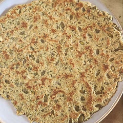 I left some whole seeds in. Which I won't next time. They were chewy instead of crunchy and toasted. I added a pinch of salt to dough which was nice. Delicious and so Healthy 