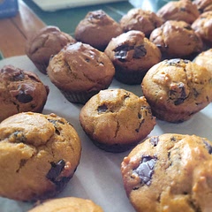 I used honey instead of sugar dark chocolate chunks and added protein powder and brewers yeast for added nutrition. Two sweet potato haters love them. They say a little dry but still good.