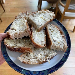 My sourdough starter is 3 months old now and is bubblin like a coke on a warm summer’s eve, I couldn’t be more proud of the little goop.
