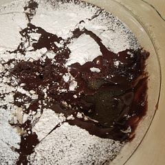 I made frosting to go with it but I think I put to much lol