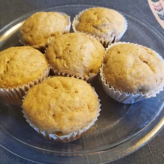 No more wasted bananas.  Had 2 over ripe bananas so I halved the ingredients and filled muffin pan.  Adjust the time as it won't take an hour.
