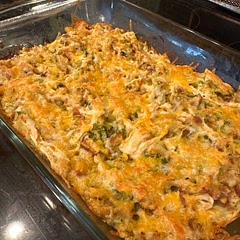 Husband did not like it. He has an aversion to anything “mushy”.   I thought it was great and it reminded me of a chicken pot pie.
