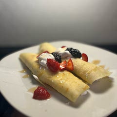 These were so yummy! I opted to drizzle some honey over the crepes than use powder sugar just for personal preference and it was so tasty! I definitely recommend this recipe 🍓