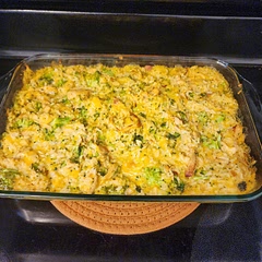 Turned out delicious! Tweaked a few things. Seasoned the chicken, did a half cup more of rice, and chopped the broccoli . Turned out great!