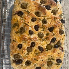Came out wonderful! My family ate it so quickly! Overnight focaccia