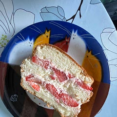 I did the feeds 8 or 9 option and instead of a round tin, I used this long loaf tin I had from ikea that was always too big for anything else ! Recipe fairly simply and it tasted amazing
