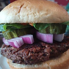This recipe was amazing. Though it was soft but what do you expect from a black bean burger? Crispy on the outside and soft tenderness on the inside. I used spinach instead of lettuce on my burger. 