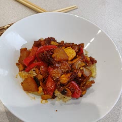 Was really nice! Used a bit more cornflour than in the recipe, it made the tofu really crispy (which I then chucked in the air fryer for extra crunch!) 

Had it with the pineapple fried rice, lush! 