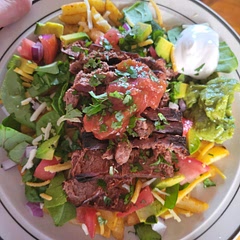 I made this vegan by using dairy free sour cream and cheese and used Carne Asada Steaks by Meati. It was a big hit for Taco Tuesday. 