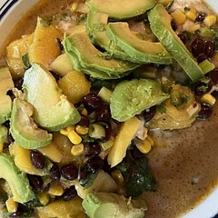 Used yogurt instead of sour cream and topped with avocado. 