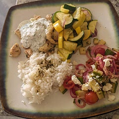 I didn't do a bowl and I added sauteed zucchini and squash.