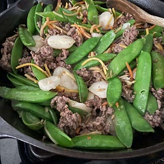 See recipe for sesame sauce