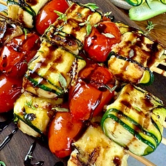 These skewers pair wonderfully with a fresh green salad or served alongside couscous or quinoa for a complete meal.
