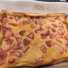 I made a quick lemon glaze so the zested lemon didn't go to waste. Delicious!