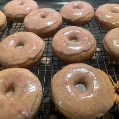 Would probably try to find a different vanilla icing next time, but overall very good. The texture of the donuts is great!